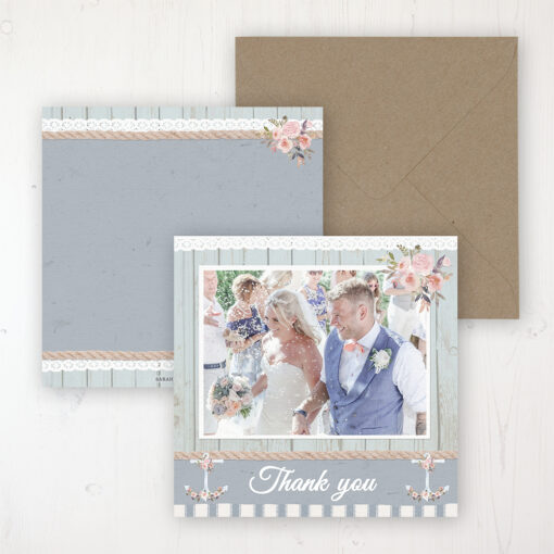 Anchored in Love Wedding with a photo and with space to write own message