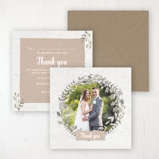 Botanical Garden Wedding with a photo and with space to write own message