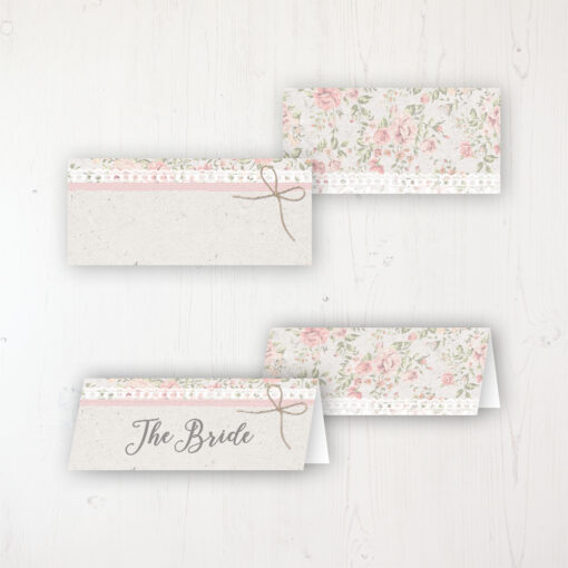 Summer Breeze Wedding Place Name Cards Blank and Personalised with Flat or Folded Option