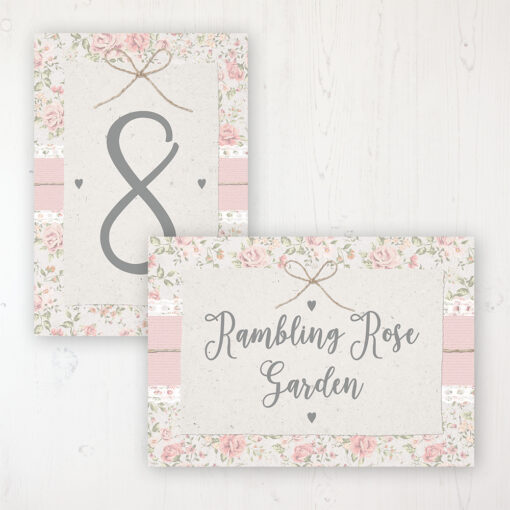 Summer Breeze Wedding Table Name & Number Personalised Table Name Card and Number Card