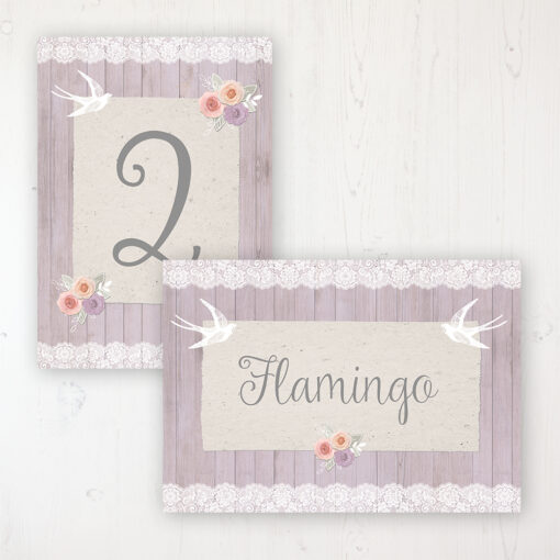 Vintage Birdcage Wedding Table Name & Number Personalised Table Name Card and Number Card