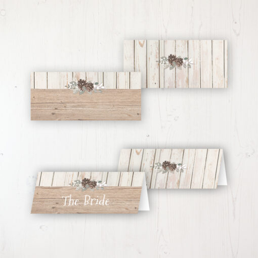 Wild Woodland Wedding Place Name Cards Blank and Personalised with Flat or Folded Option