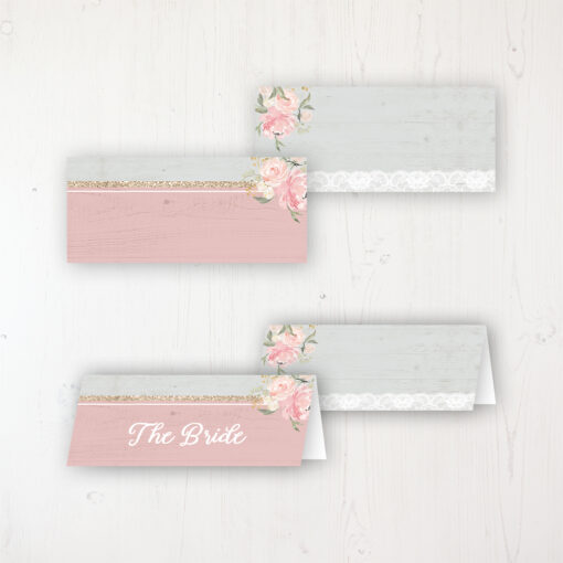 Enchanted Garden Wedding Place Name Cards Blank and Personalised with Flat or Folded Option
