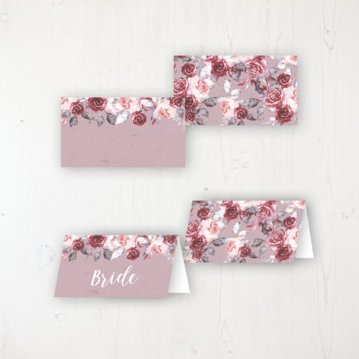 Bordeaux Vineyard Wedding Place Name Cards Blank and Personalised with Flat or Folded Option