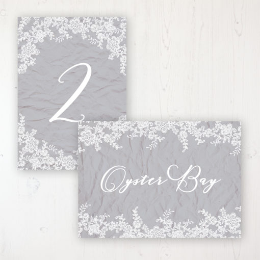 Floraison Lace Wedding Table Name & Number Personalised Table Name Card and Number Card
